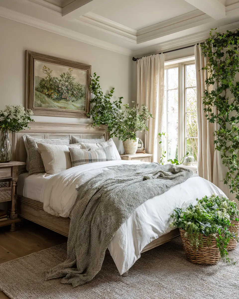 Neutral French Country Bedroom Decor Ideas