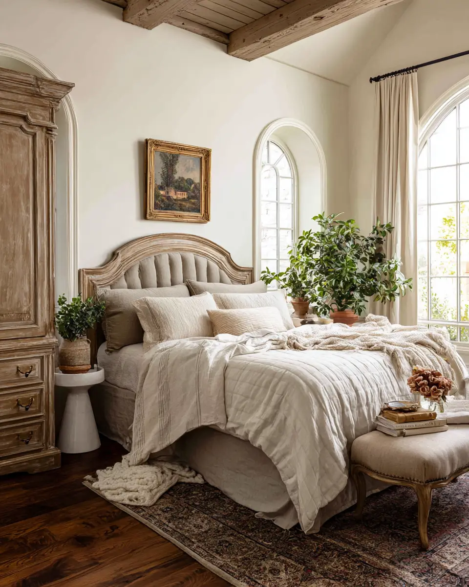 Neutral French Country Bedroom Decor Ideas