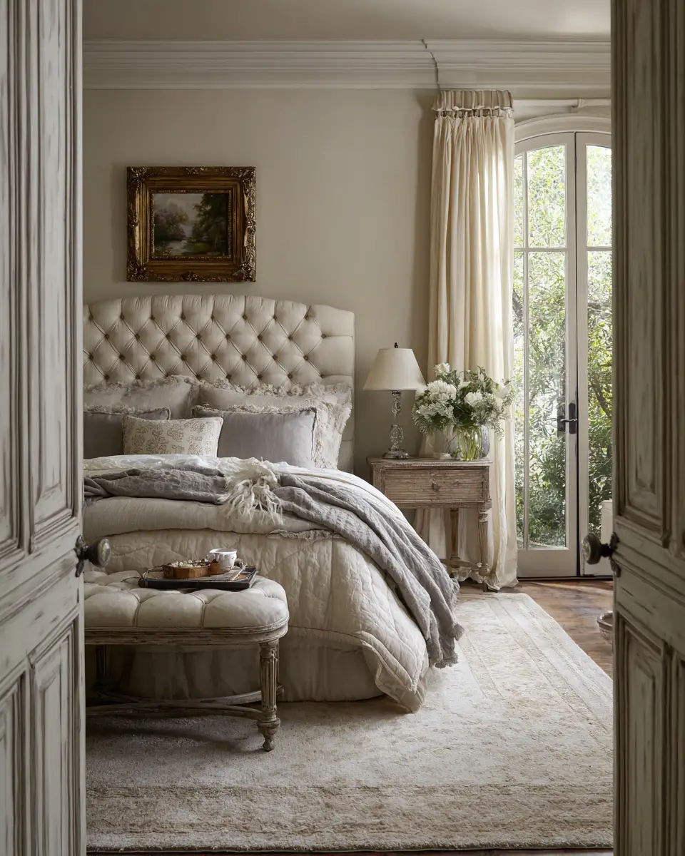Neutral French Country Bedroom Decor Ideas