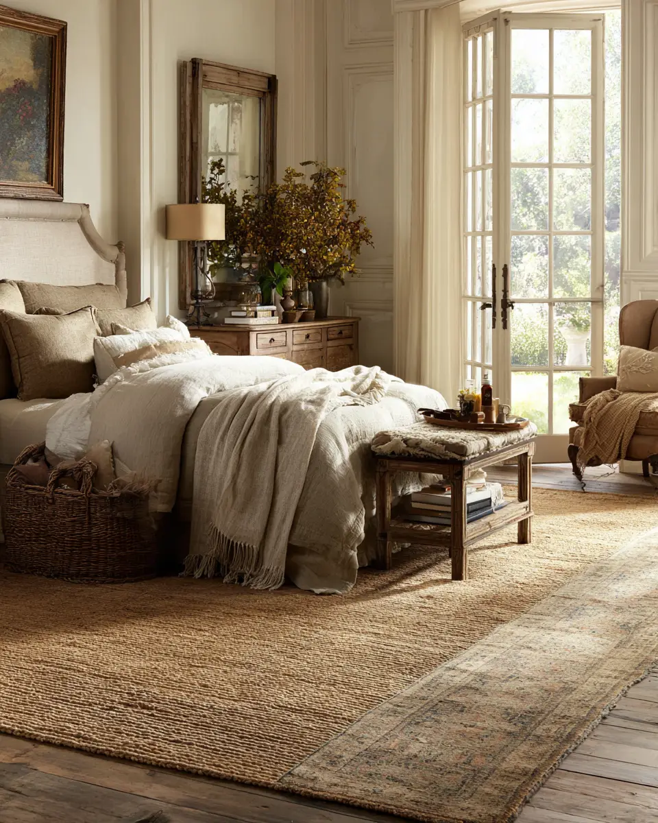 Neutral French Country Bedroom Decor Ideas