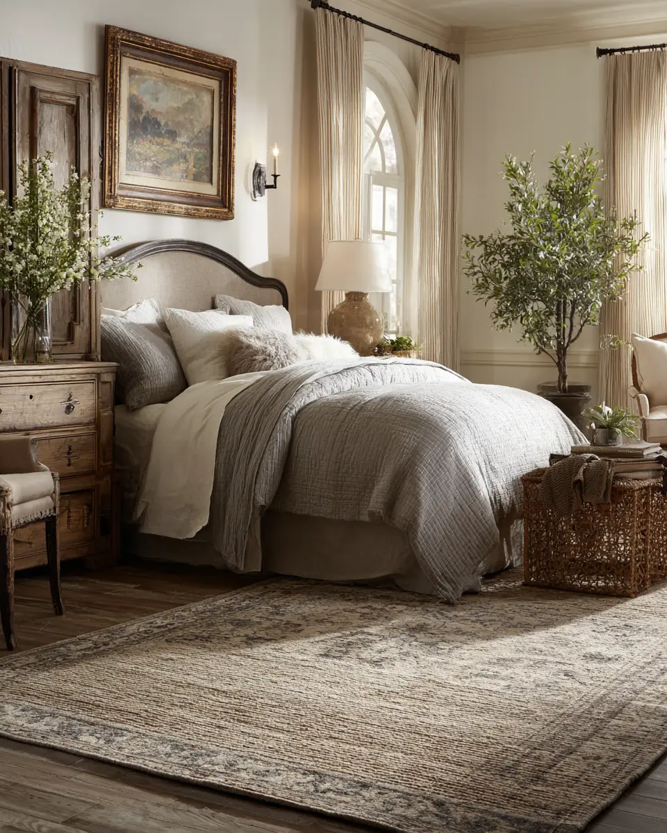 Neutral French Country Bedroom Decor Ideas