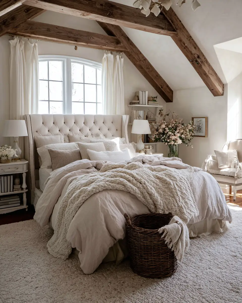 Neutral French Country Bedroom Decor Ideas