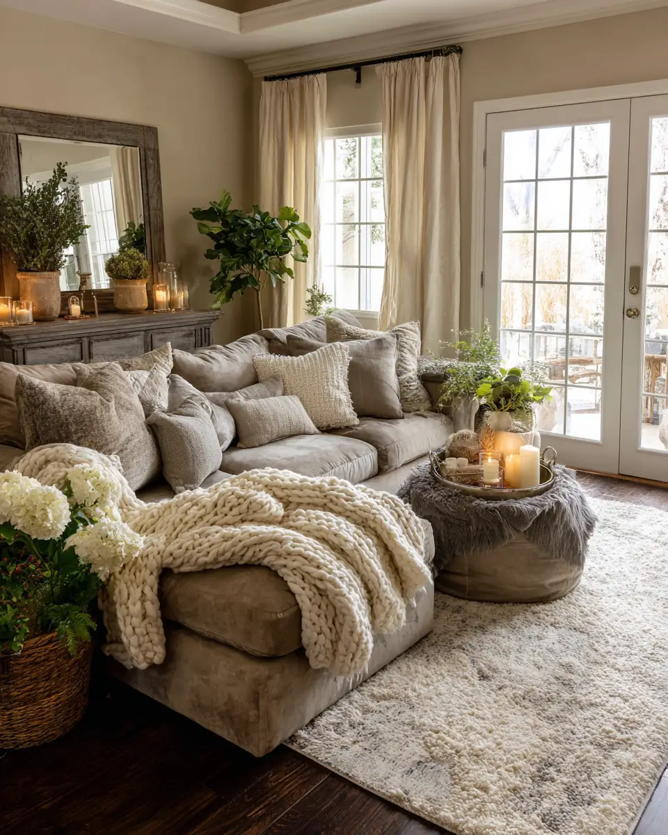 Neutral French Country Living Room Decor Ideas
