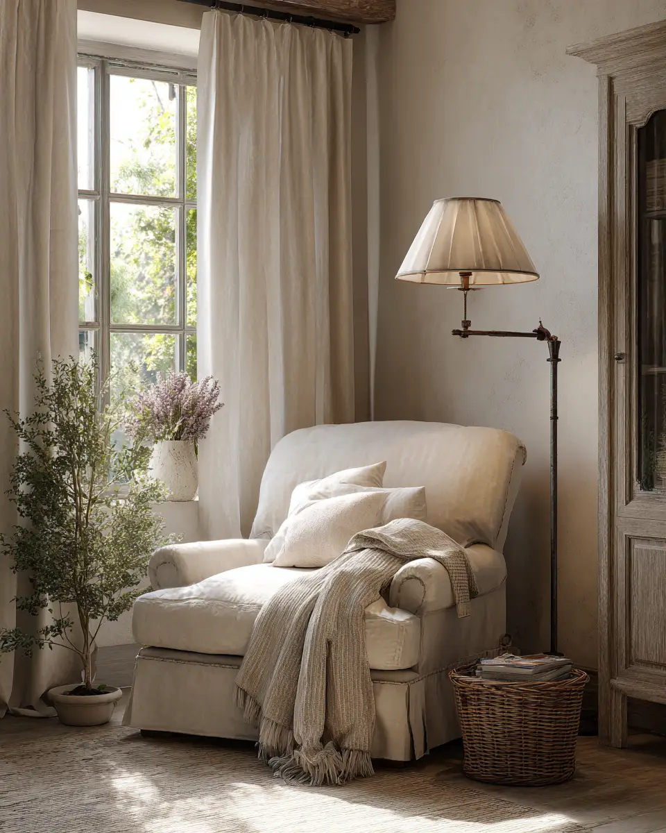 Neutral French Country Living Room Decor Ideas