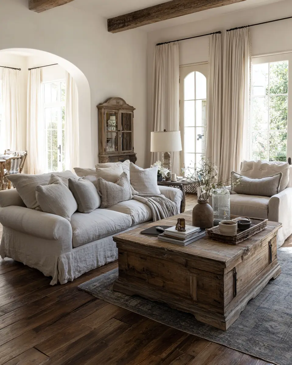 Neutral French Country Living Room Decor Ideas