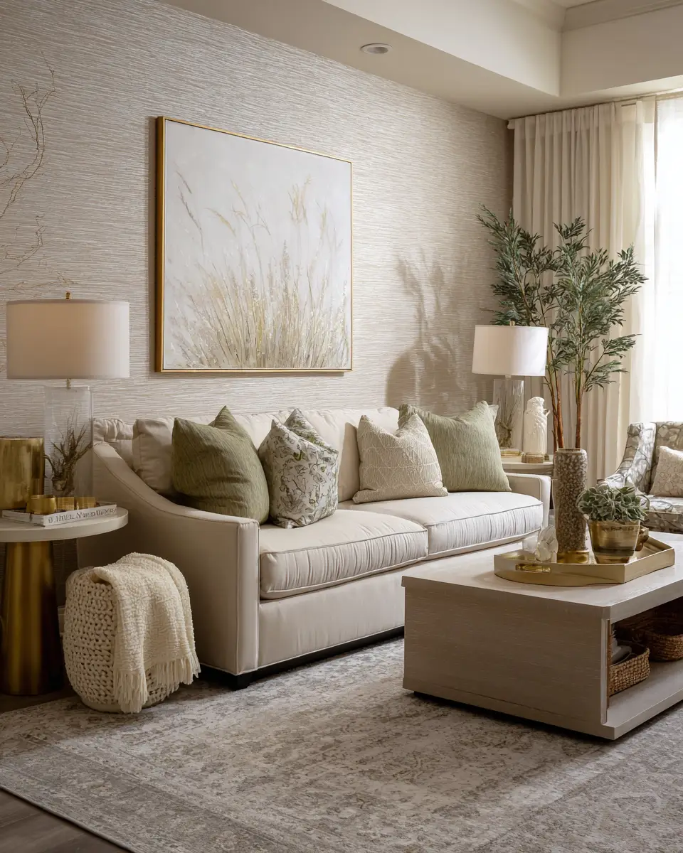 Neutral French Country Living Room Decor Ideas