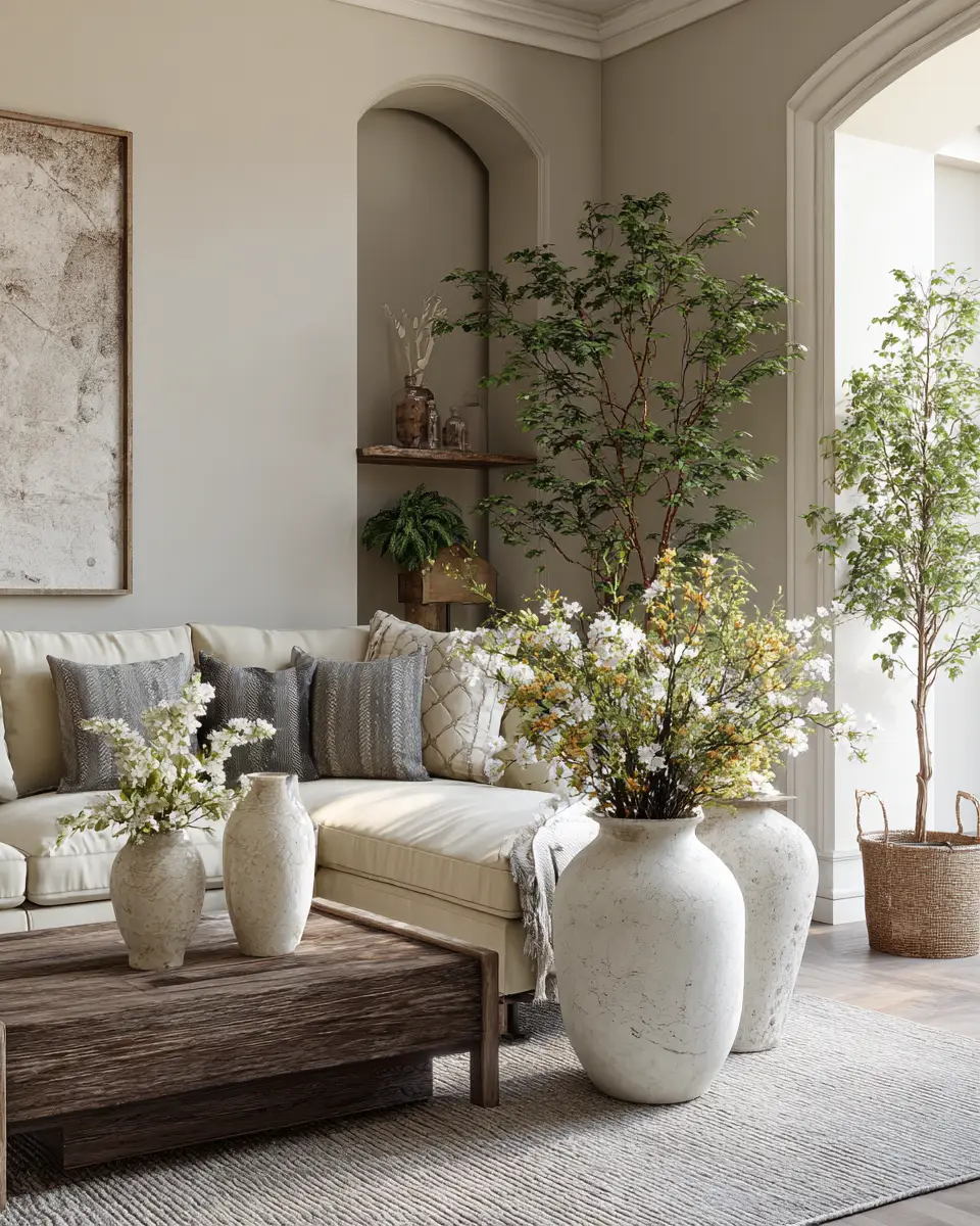 Neutral French Country Living Room Decor Ideas