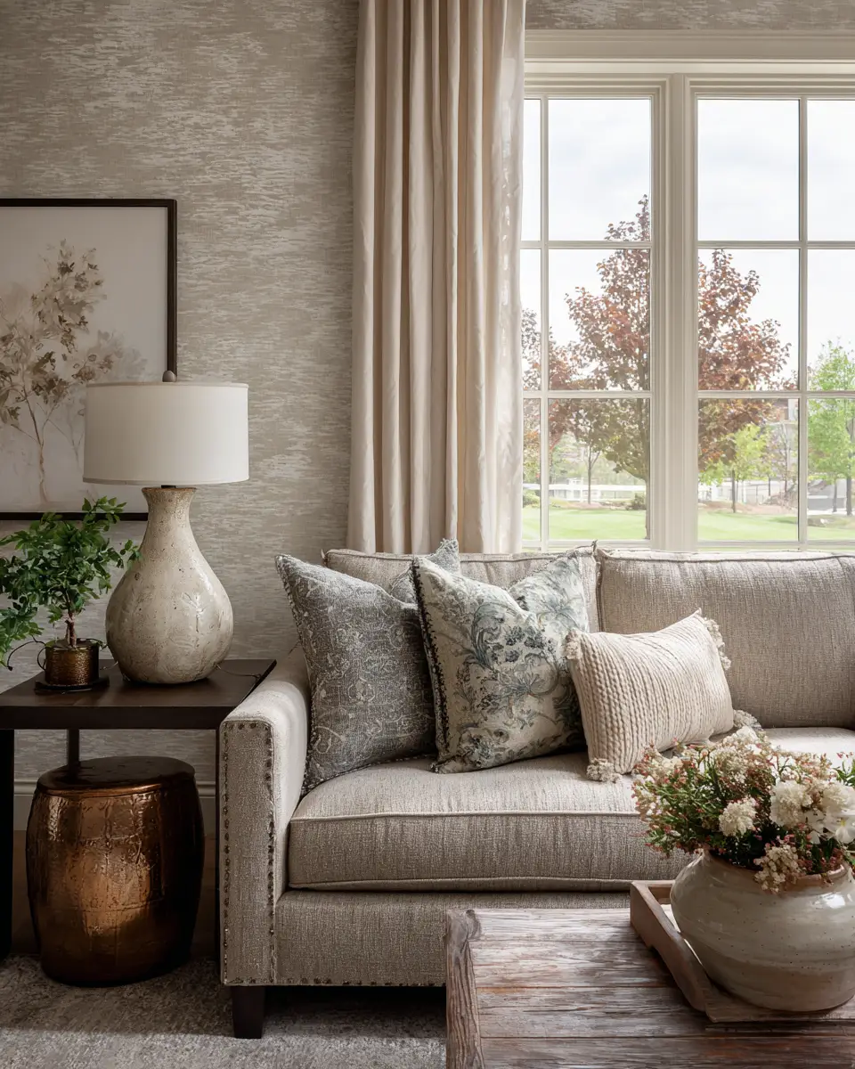 Neutral French Country Living Room Decor Ideas