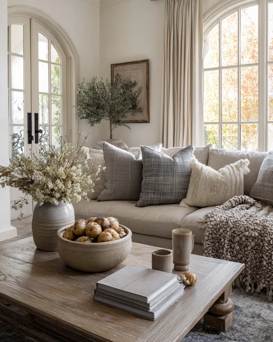 Neutral French Country Living Room Decor Ideas