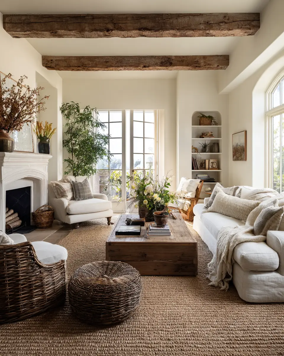 Neutral French Country Living Room Decor Ideas