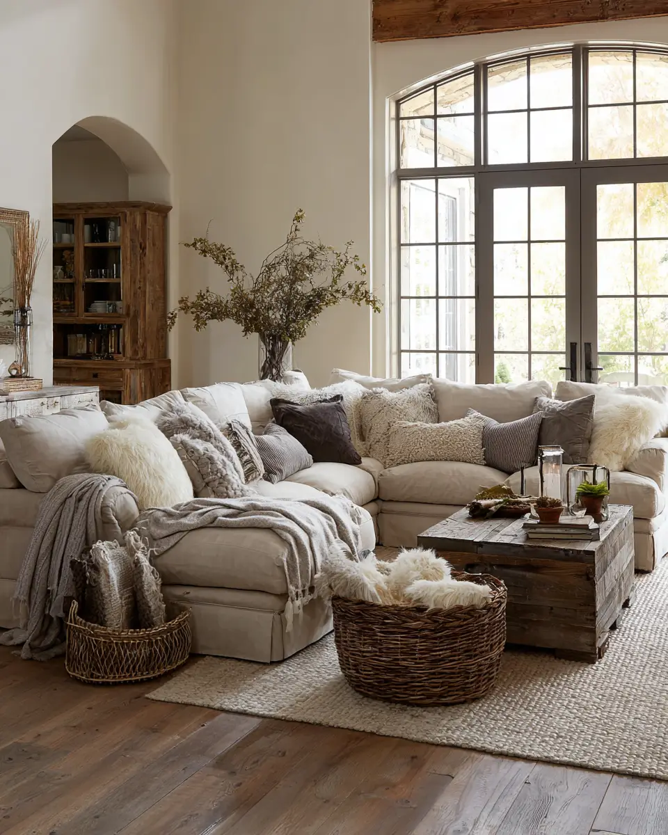 Neutral French Country Living Room Decor Ideas