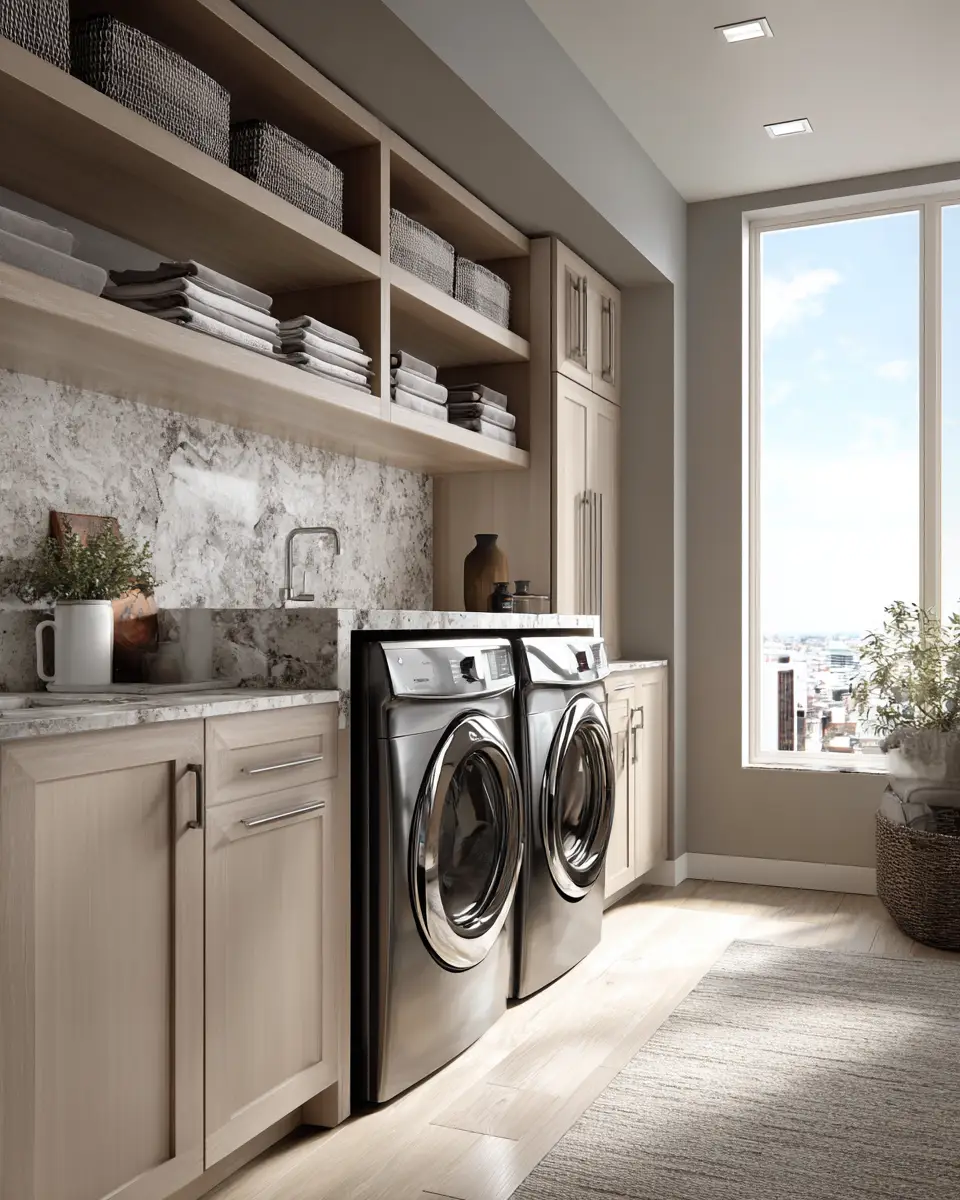 Neutral Glam Laundry Room Decor Ideas