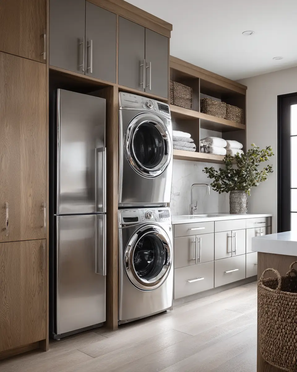 Neutral Glam Laundry Room Decor Ideas