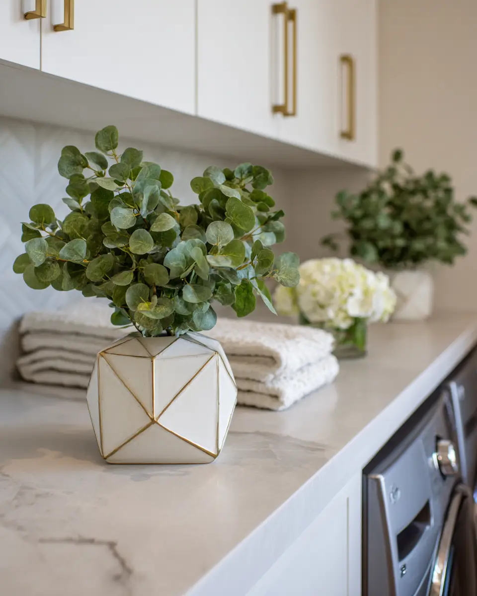 Neutral Glam Laundry Room Decor Ideas