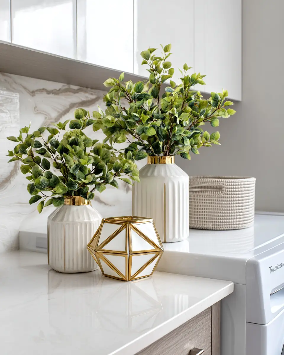 Neutral Glam Laundry Room Decor Ideas
