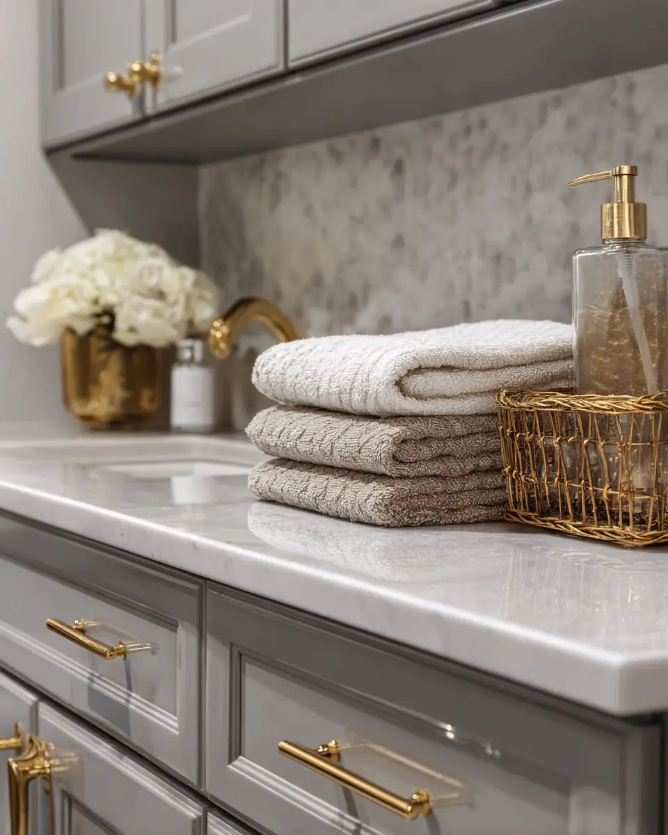 Neutral Glam Laundry Room Decor Ideas