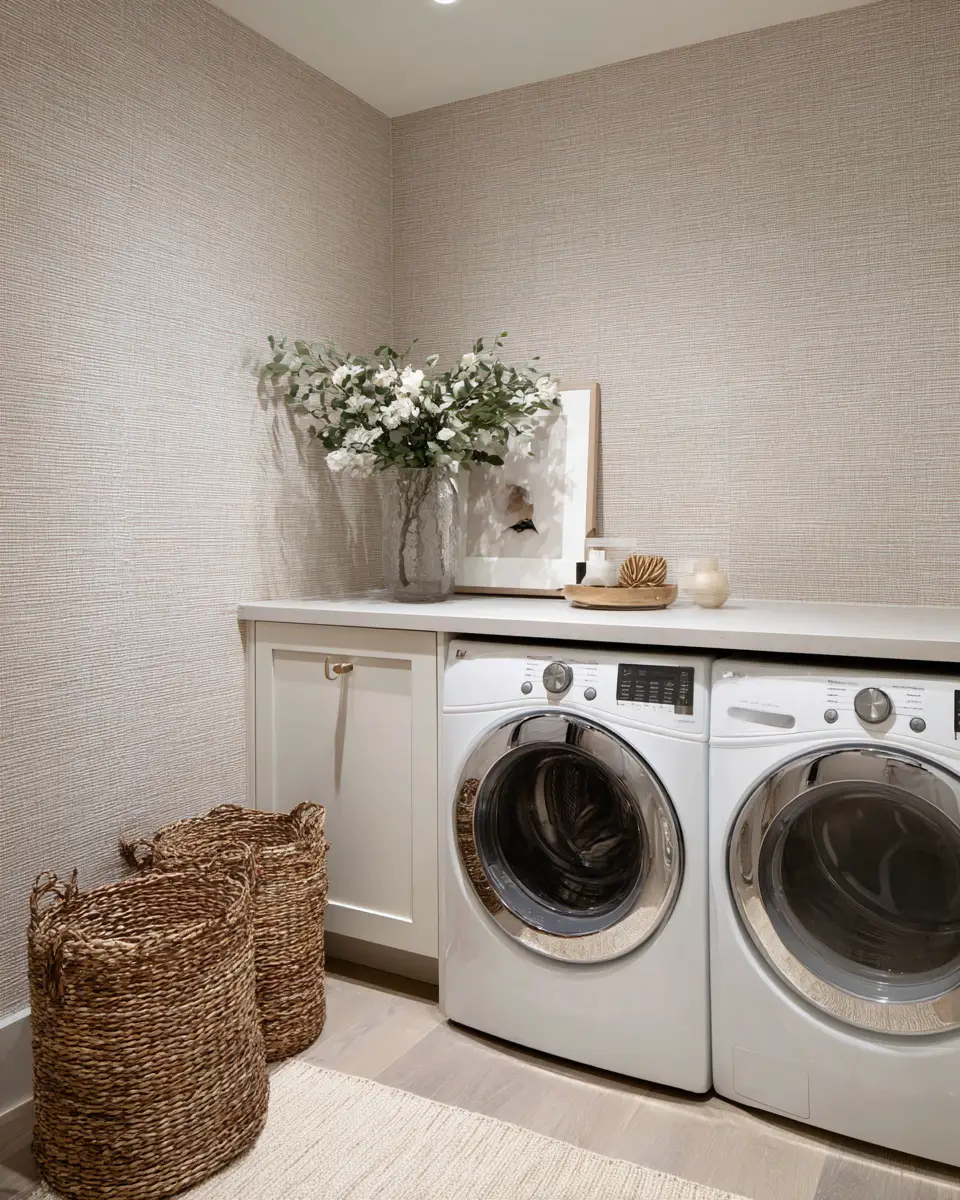 Neutral Glam Laundry Room Decor Ideas