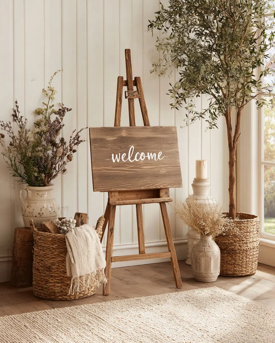 Neutral Grandmillennial Entryway Decor Ideas