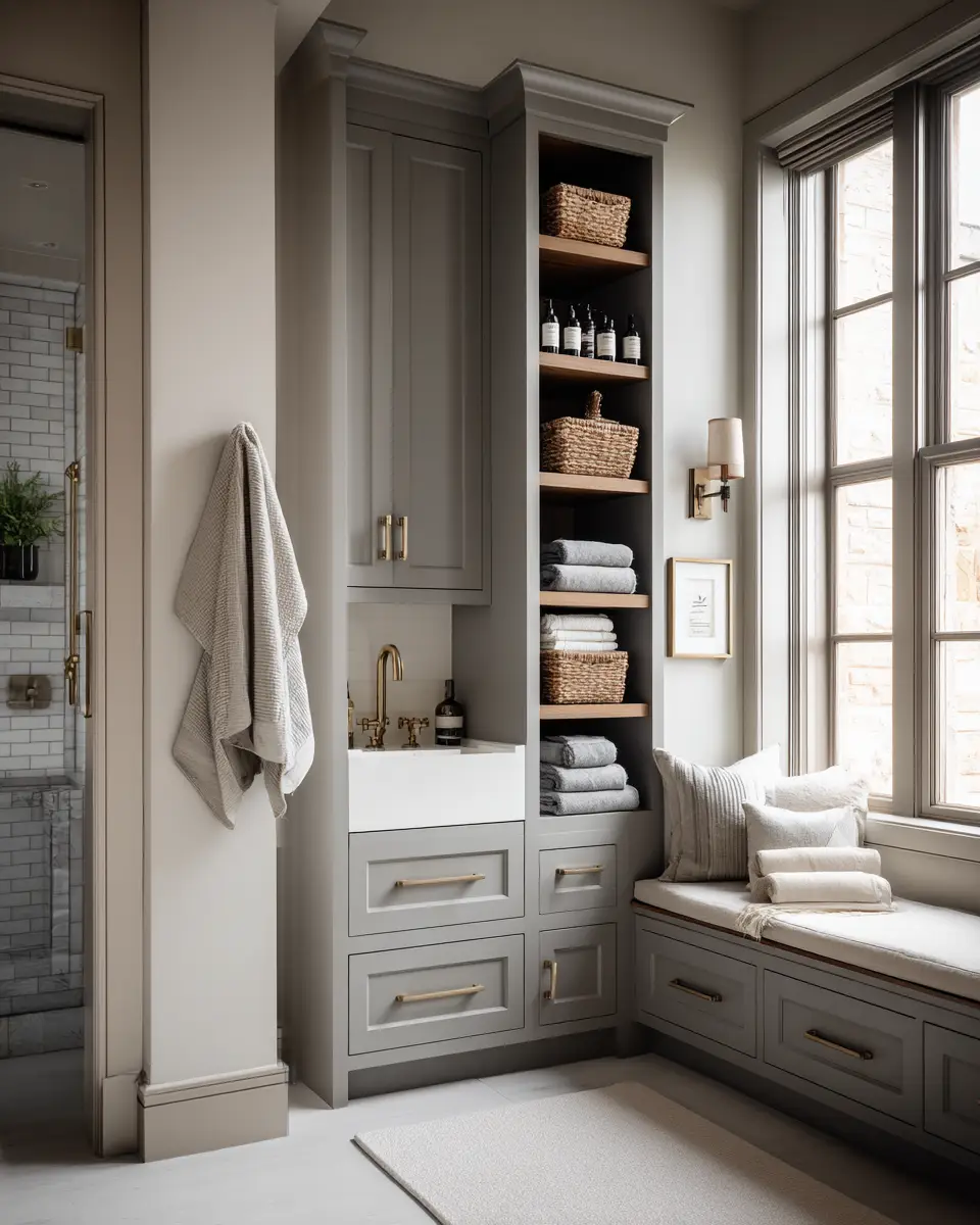 Neutral Gray Bathroom Decor Ideas