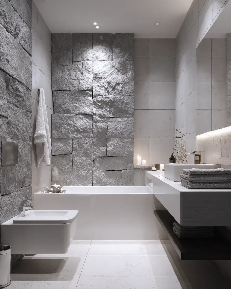 Neutral Gray Bathroom Decor Ideas