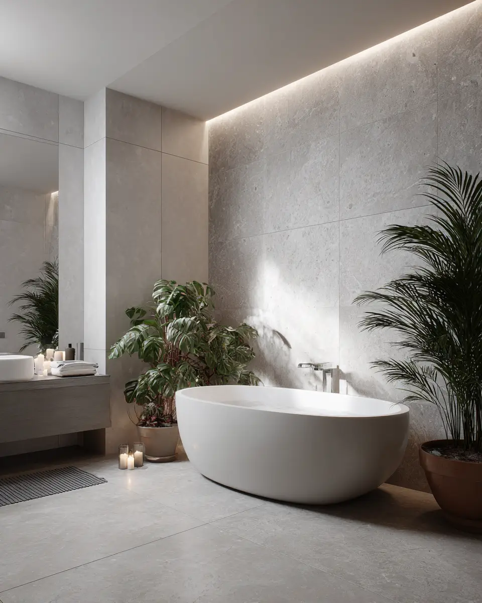 Neutral Gray Bathroom Decor Ideas