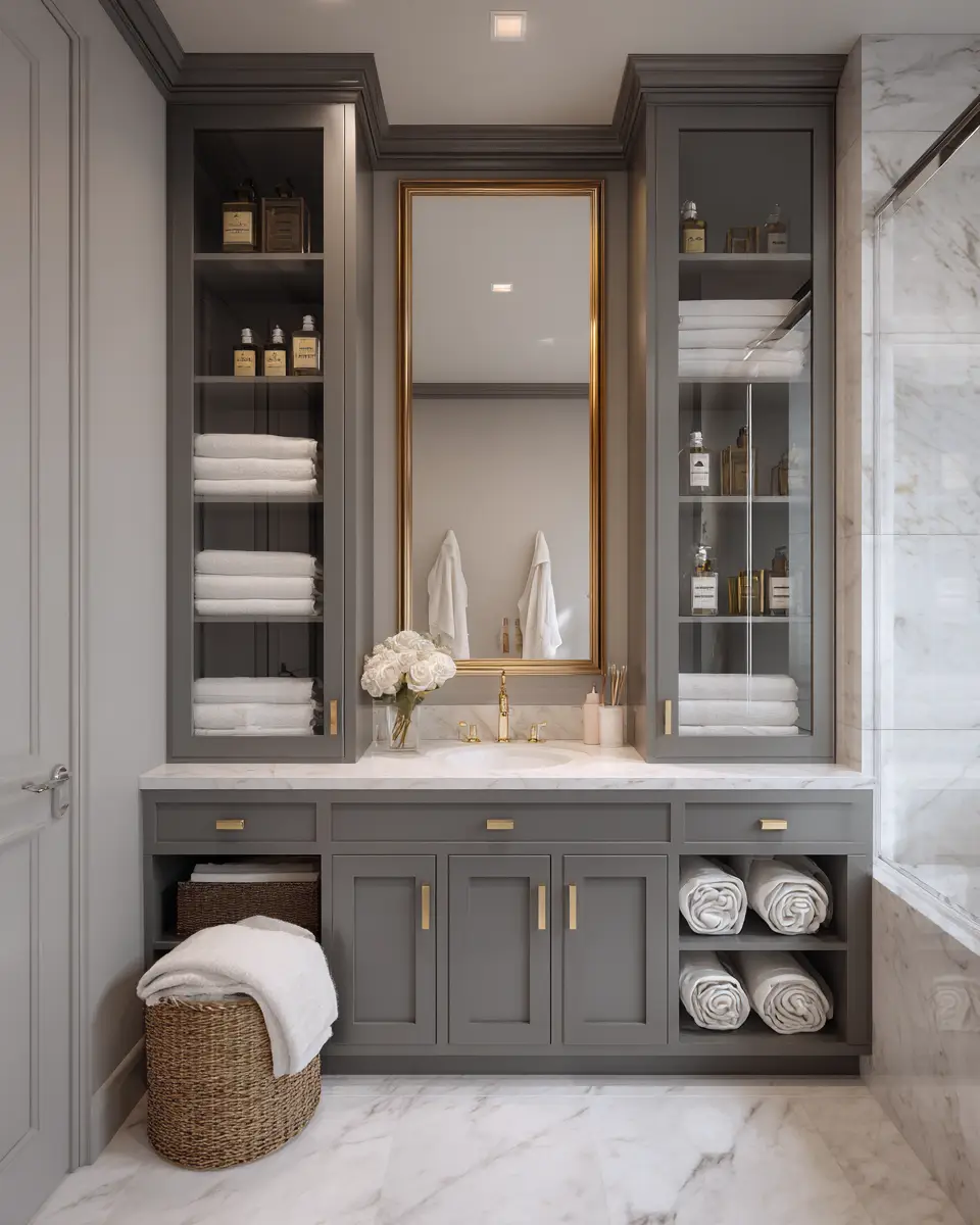 Neutral Gray Bathroom Decor Ideas