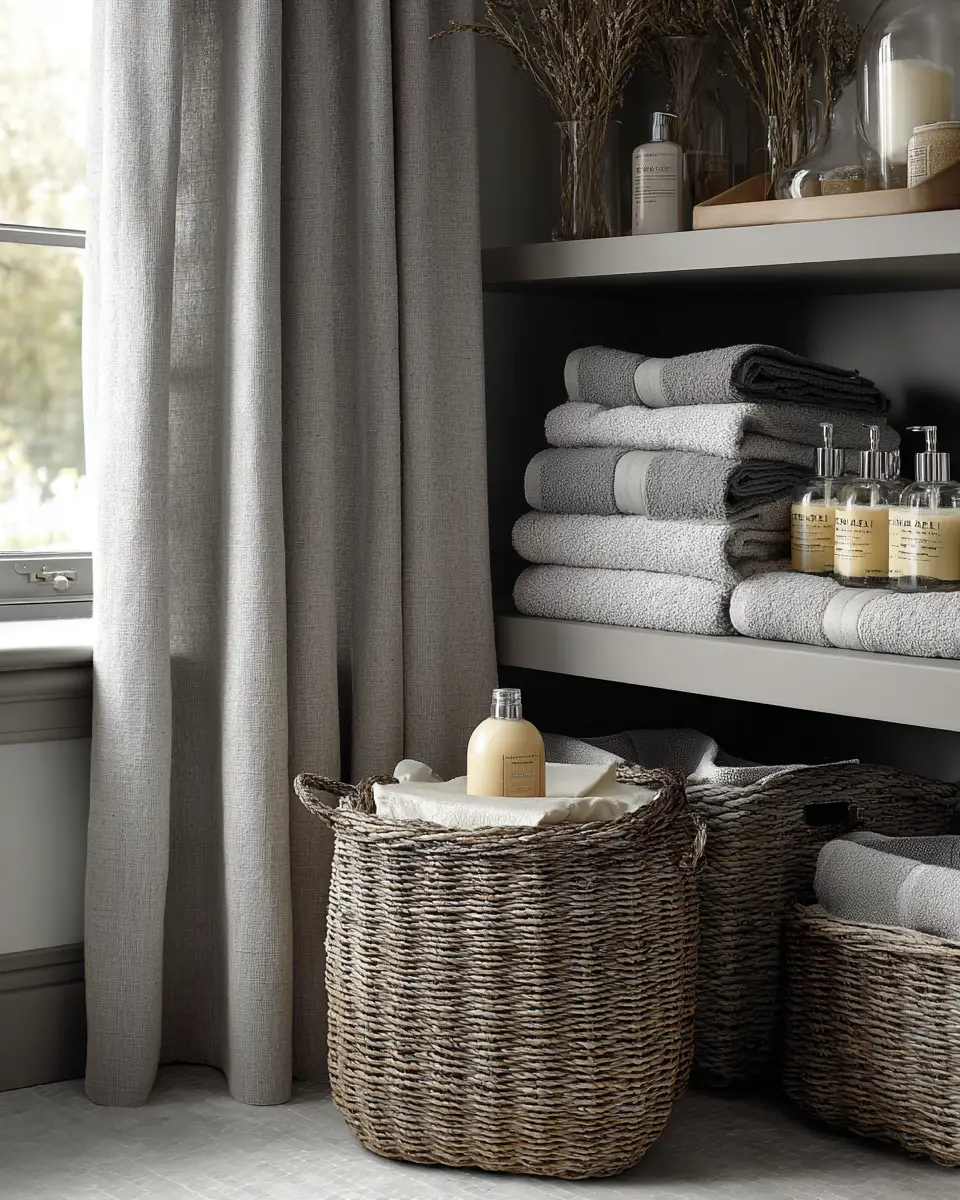 Neutral Gray Bathroom Decor Ideas