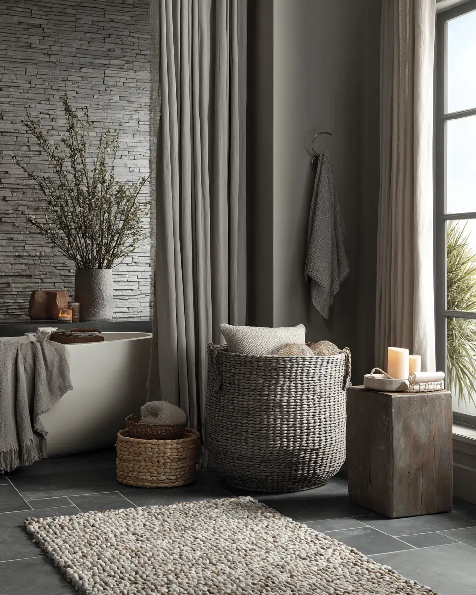 Neutral Gray Bathroom Decor Ideas