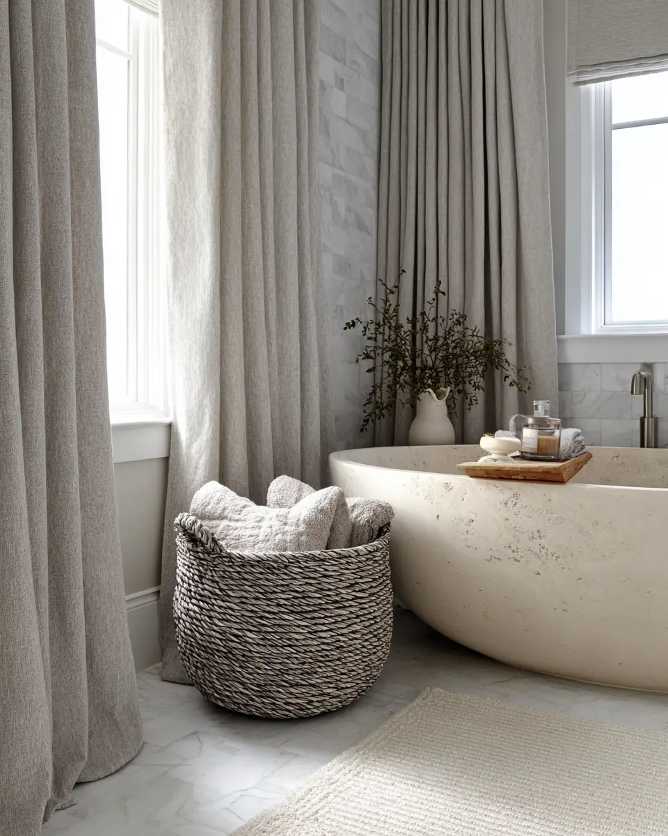 Neutral Gray Bathroom Decor Ideas
