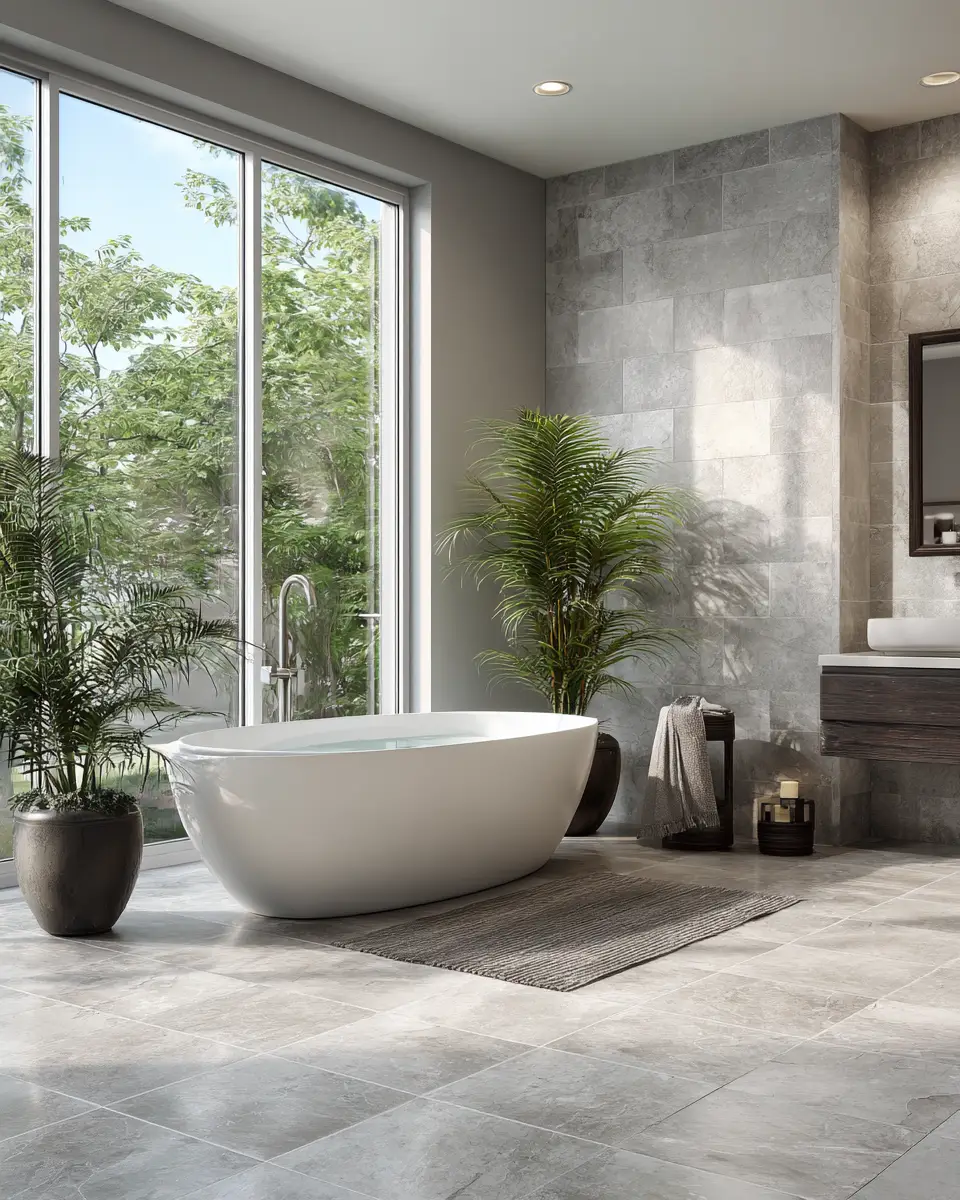 Neutral Gray Bathroom Decor Ideas