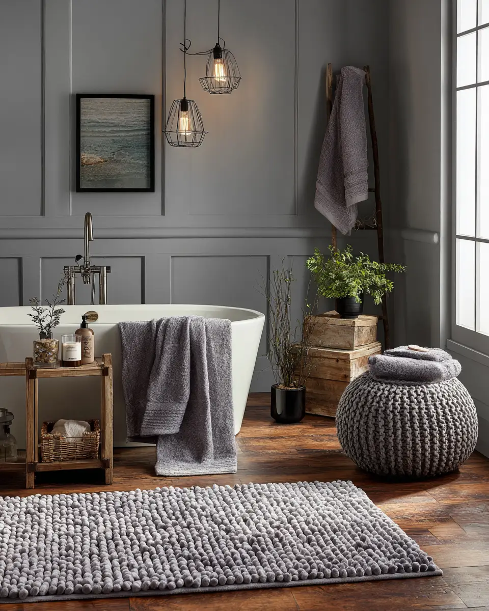 Neutral Gray Bathroom Decor Ideas