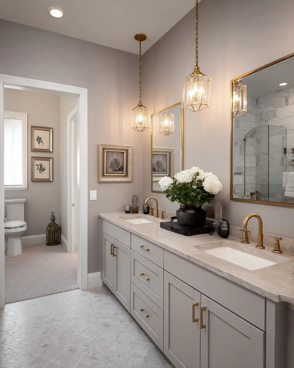 Neutral Gray Bathroom Decor Ideas