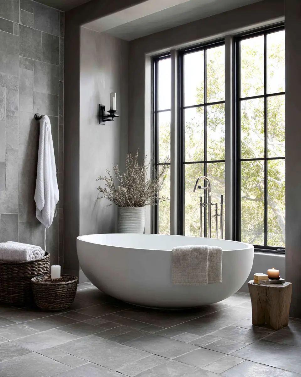 Neutral Gray Bathroom Decor Ideas