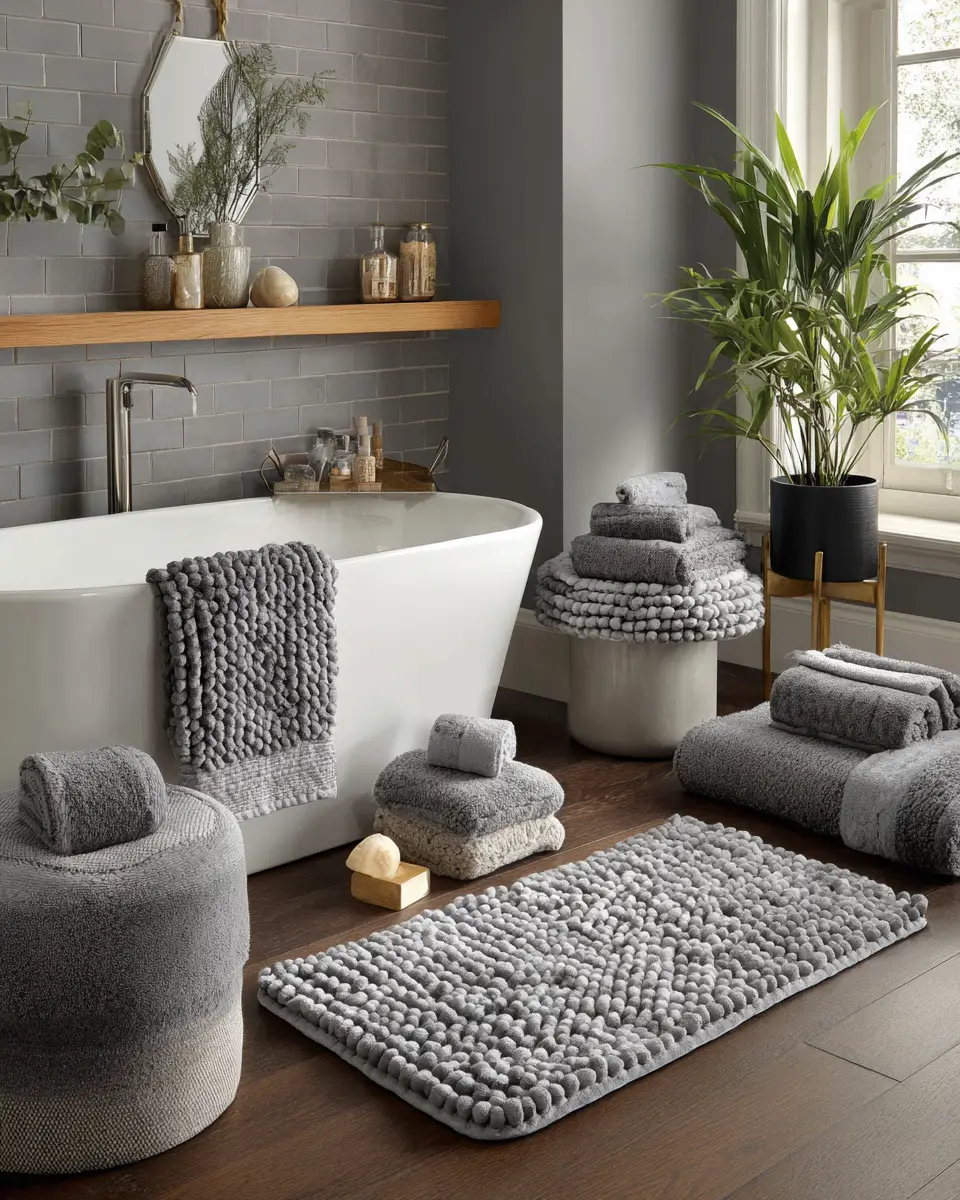 Neutral Gray Bathroom Decor Ideas
