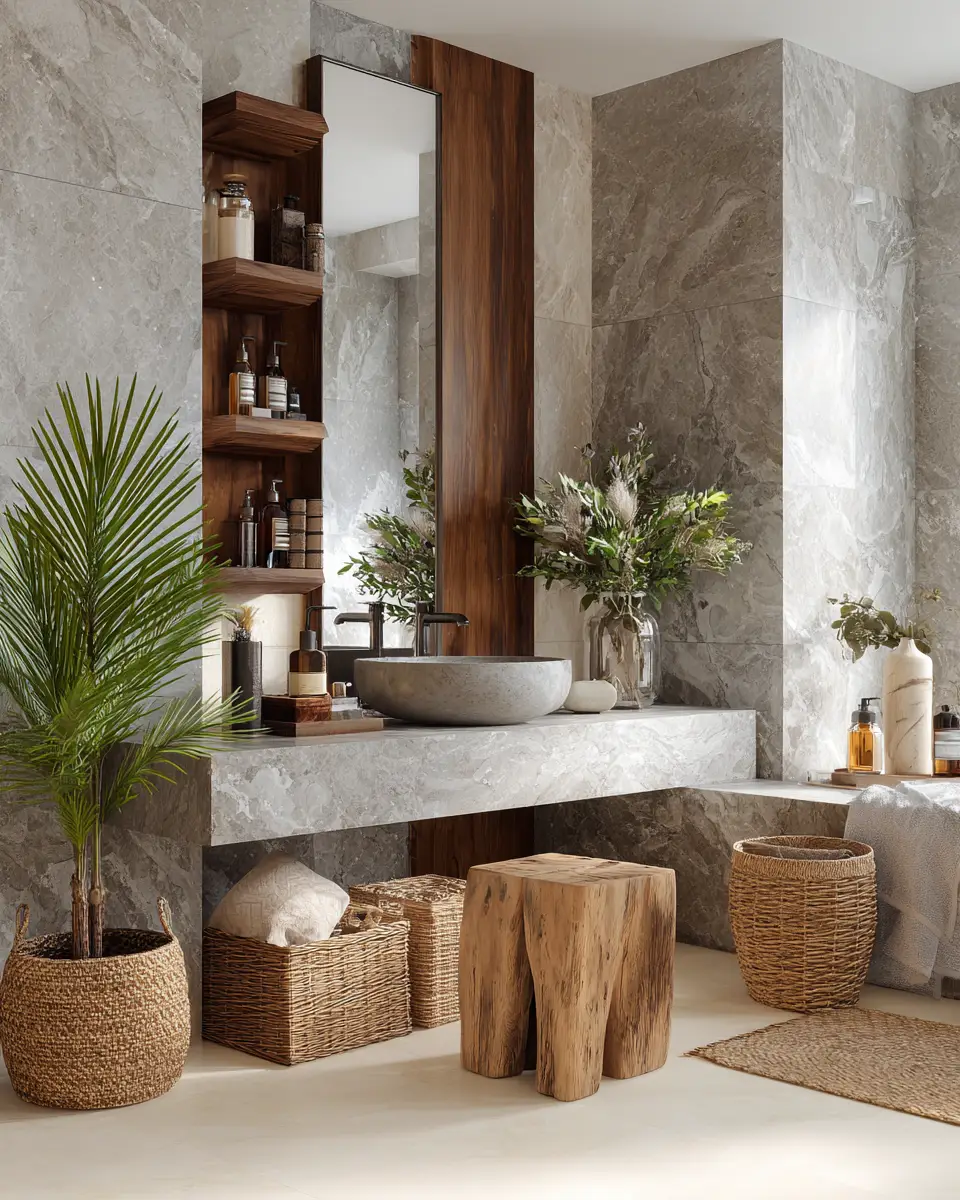Neutral Gray Bathroom Decor Ideas