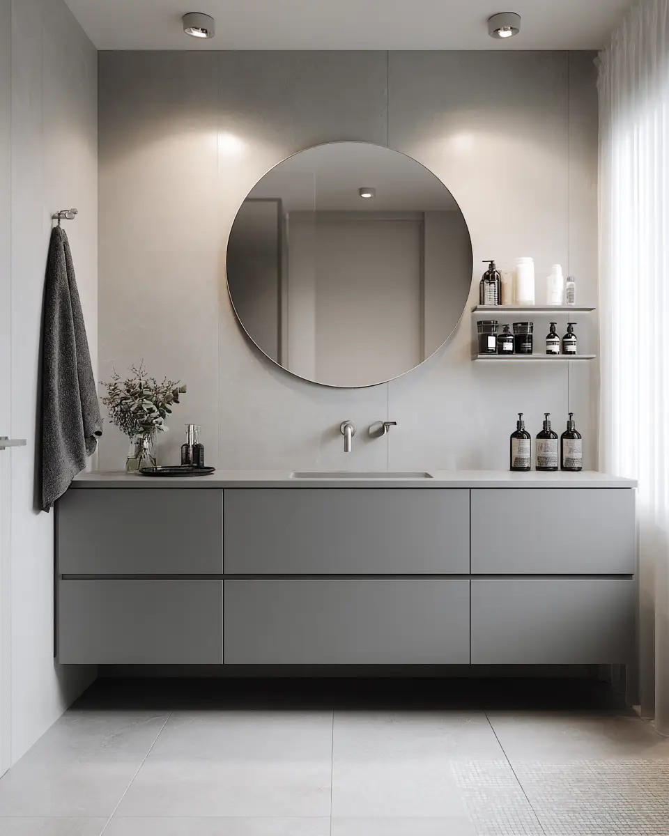 Neutral Gray Bathroom Decor Ideas