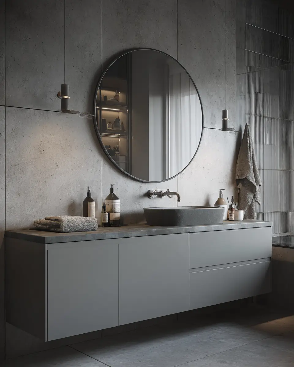 Neutral Gray Bathroom Decor Ideas