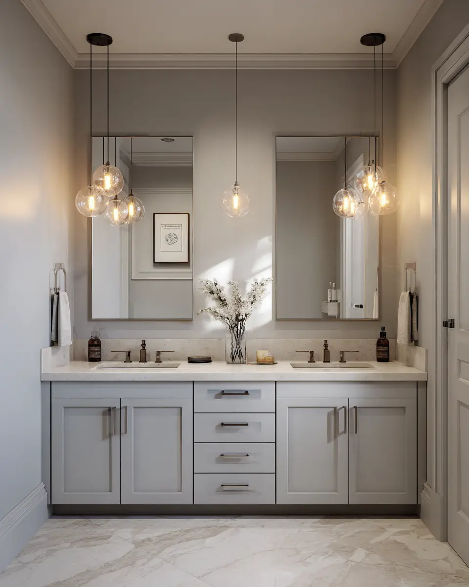 Neutral Gray Bathroom Decor Ideas