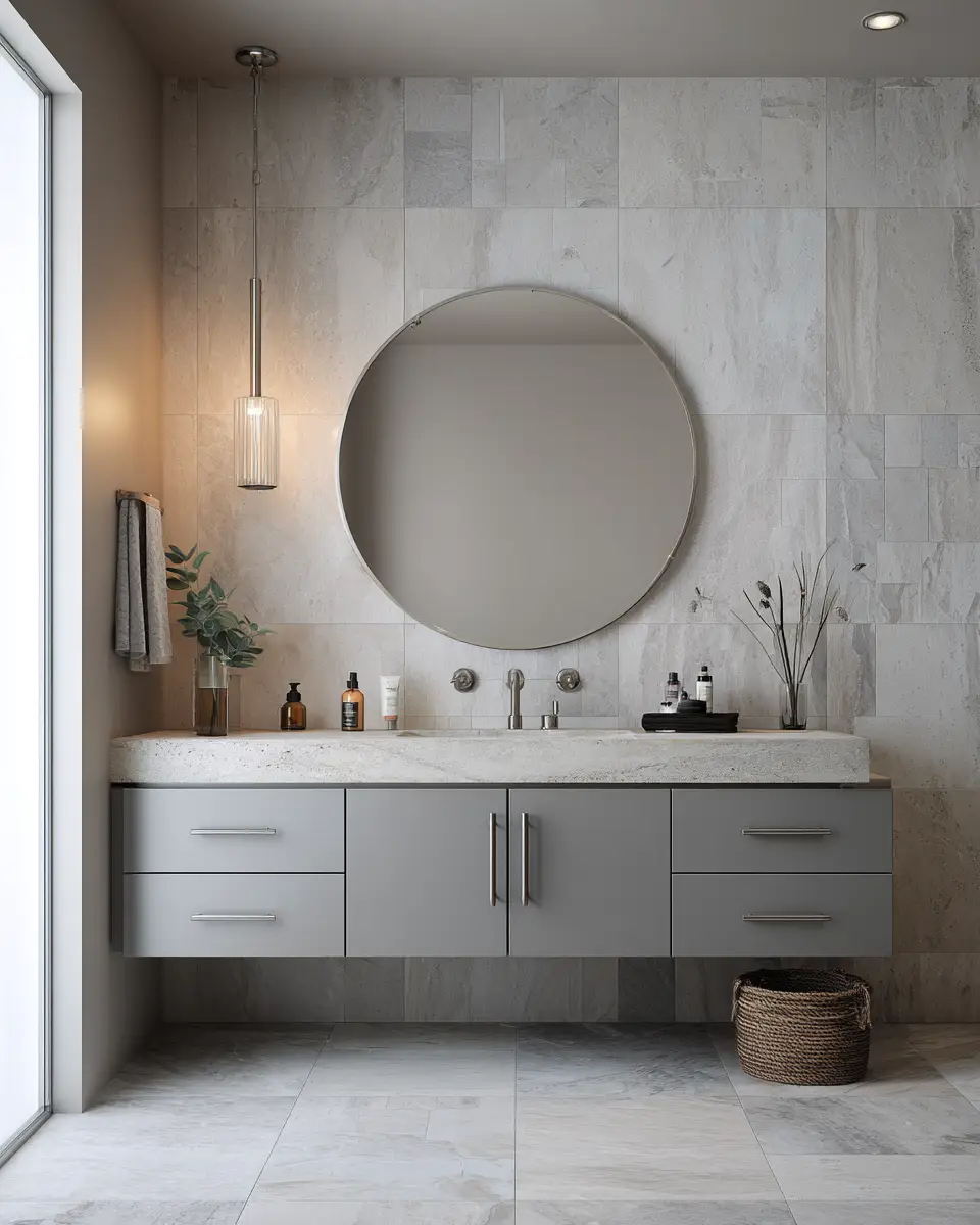 Neutral Gray Bathroom Decor Ideas