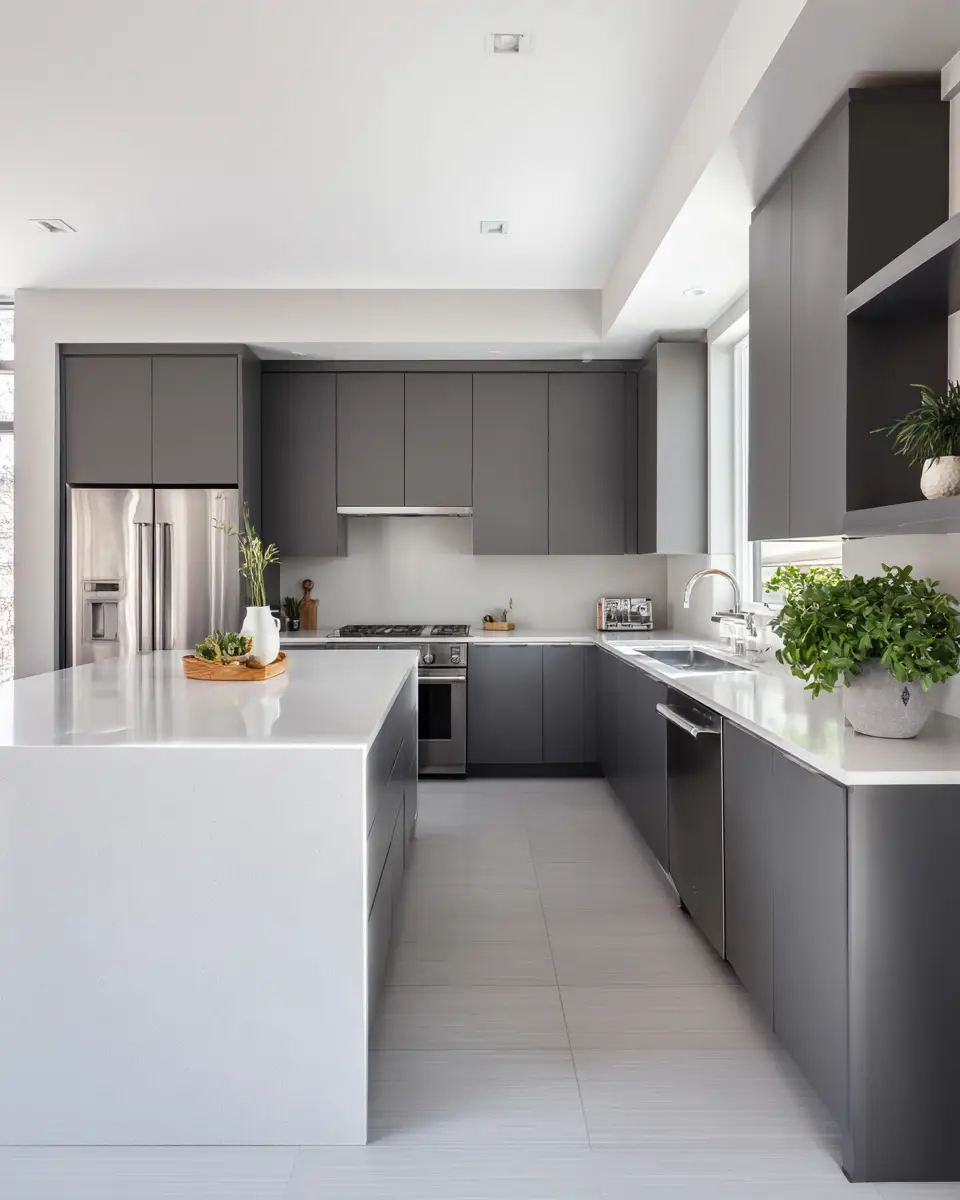 Neutral Gray Kitchen Decor Ideas - Featured