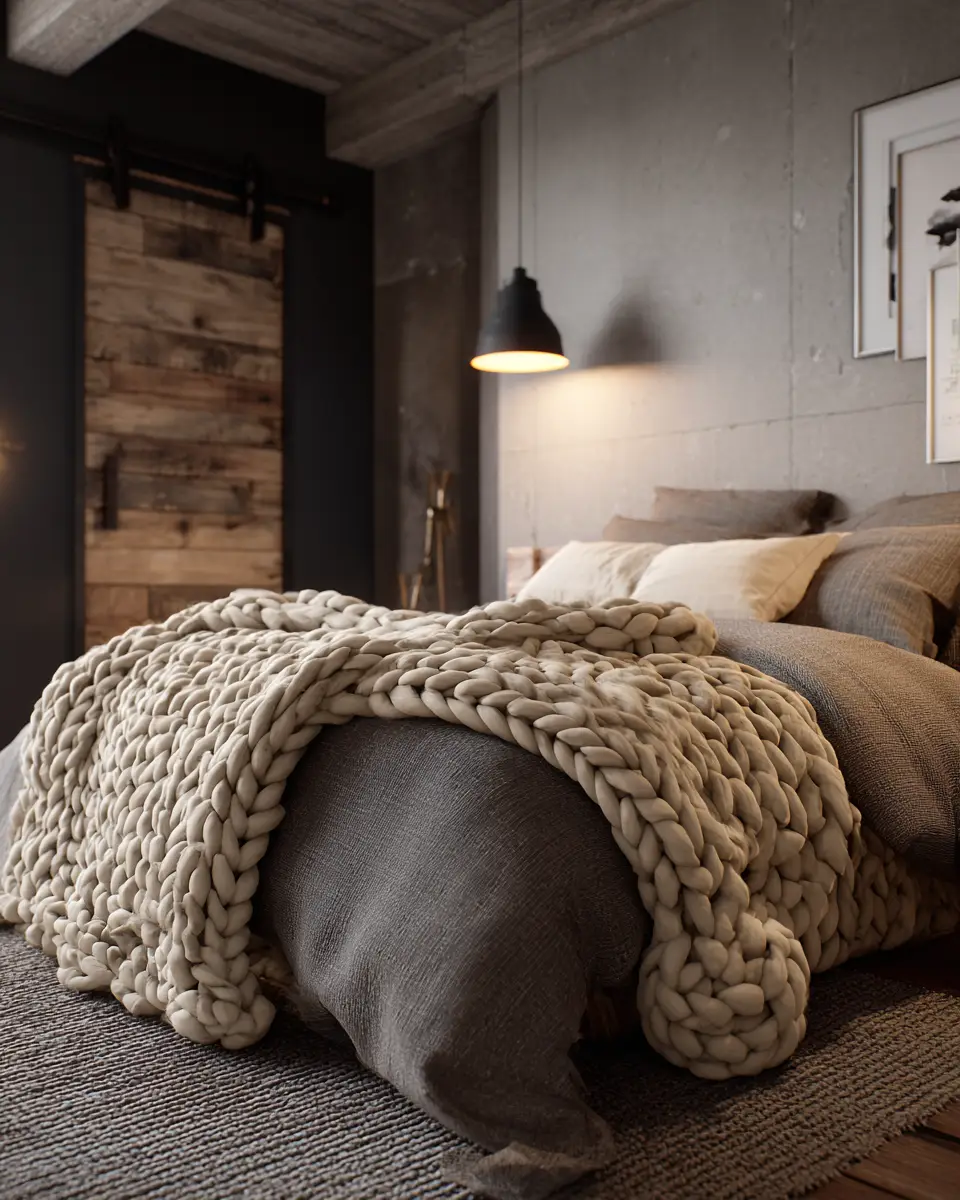 Neutral Industrial Bedroom Decor Ideas