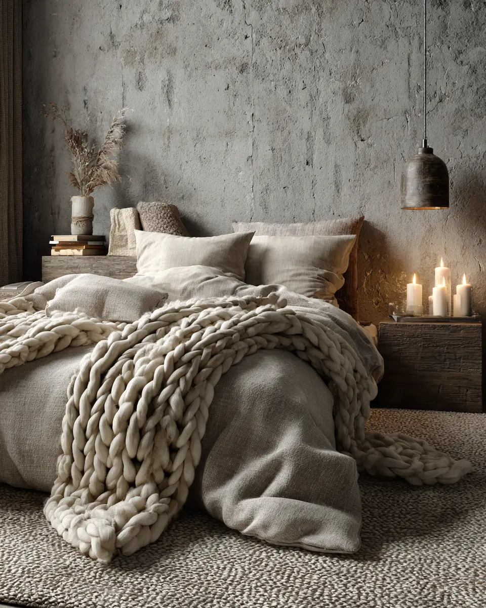 Neutral Industrial Bedroom Decor Ideas