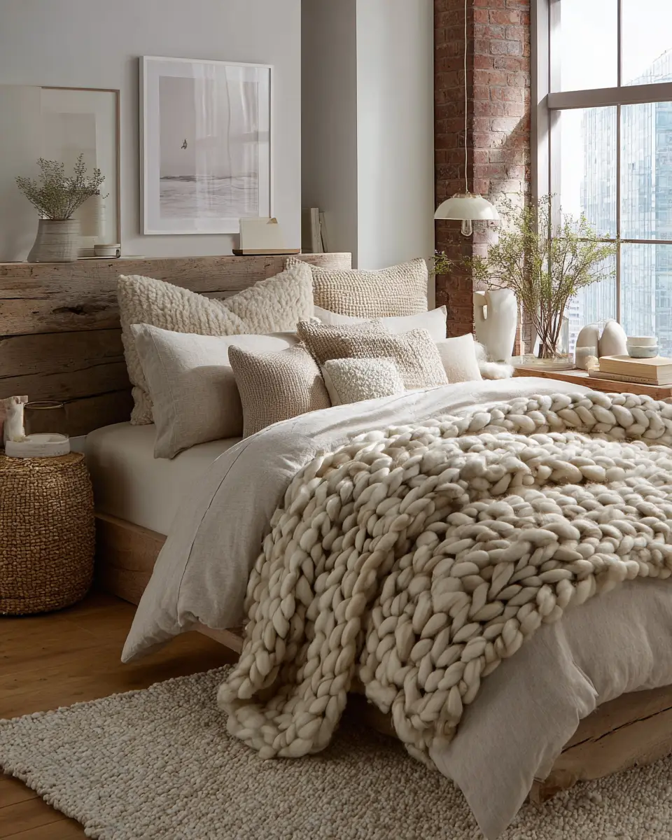 Neutral Industrial Bedroom Decor Ideas