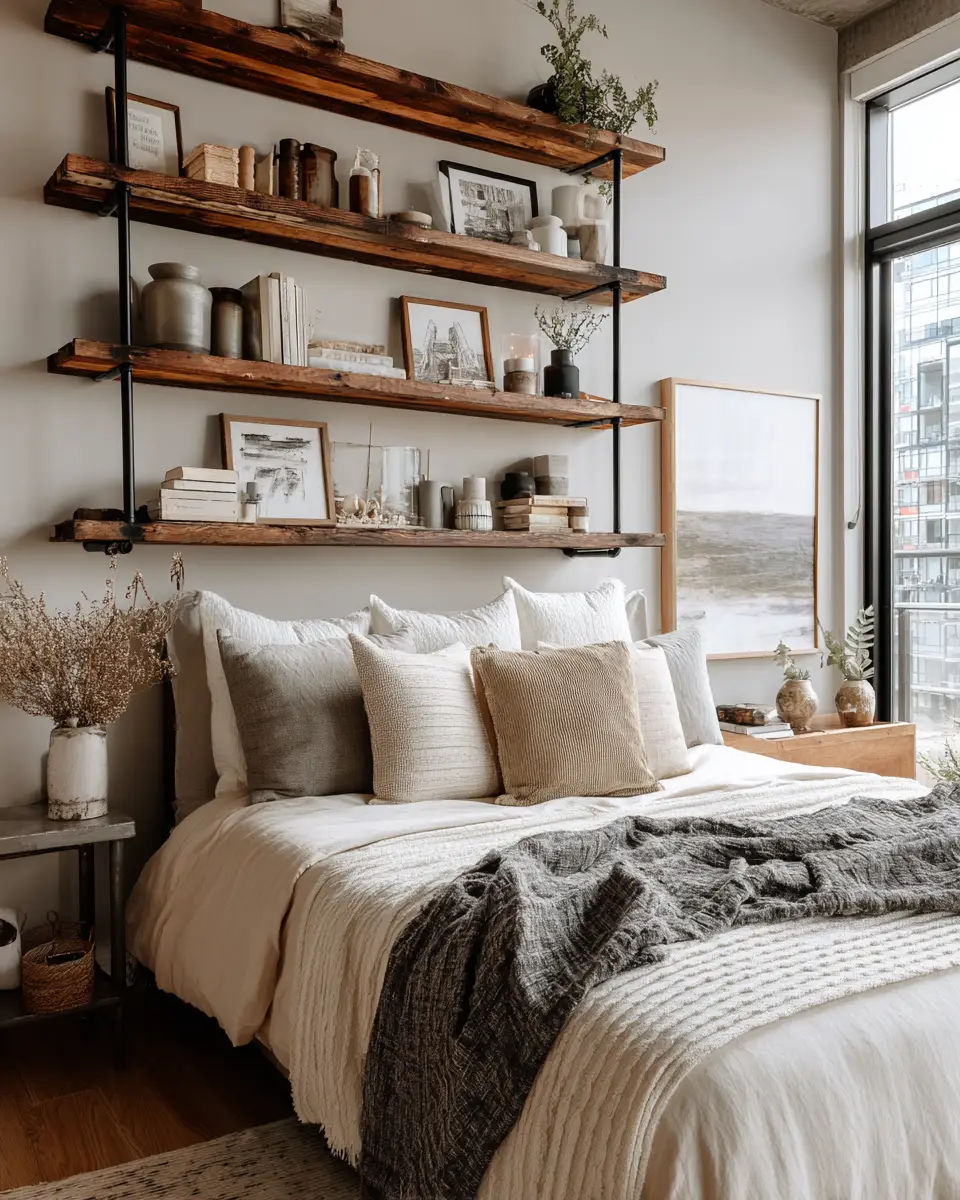 Neutral Industrial Bedroom Decor Ideas