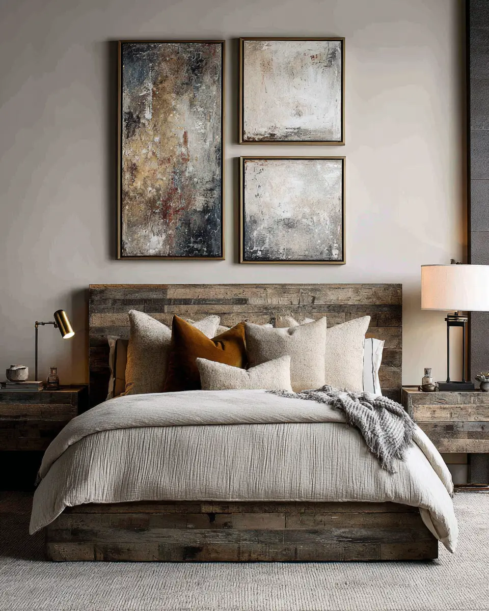 Neutral Industrial Bedroom Decor Ideas