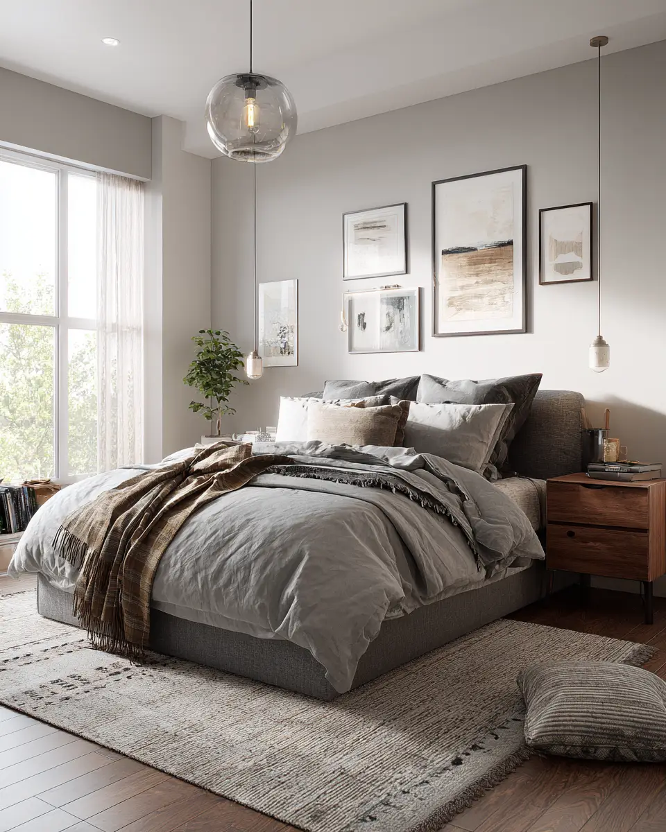 Neutral Industrial Bedroom Decor Ideas