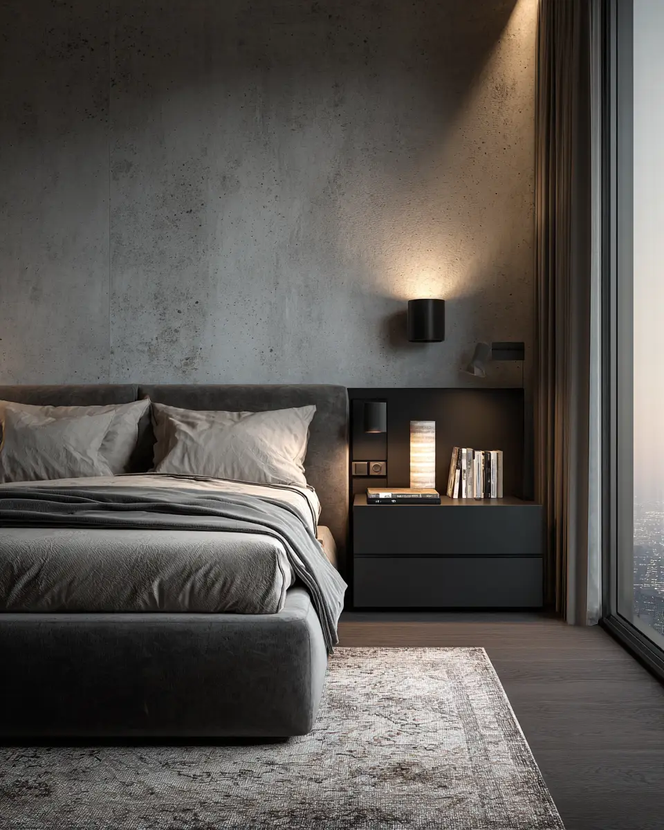 Neutral Industrial Bedroom Decor Ideas