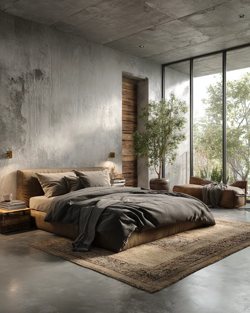 Neutral Industrial Bedroom Decor Ideas