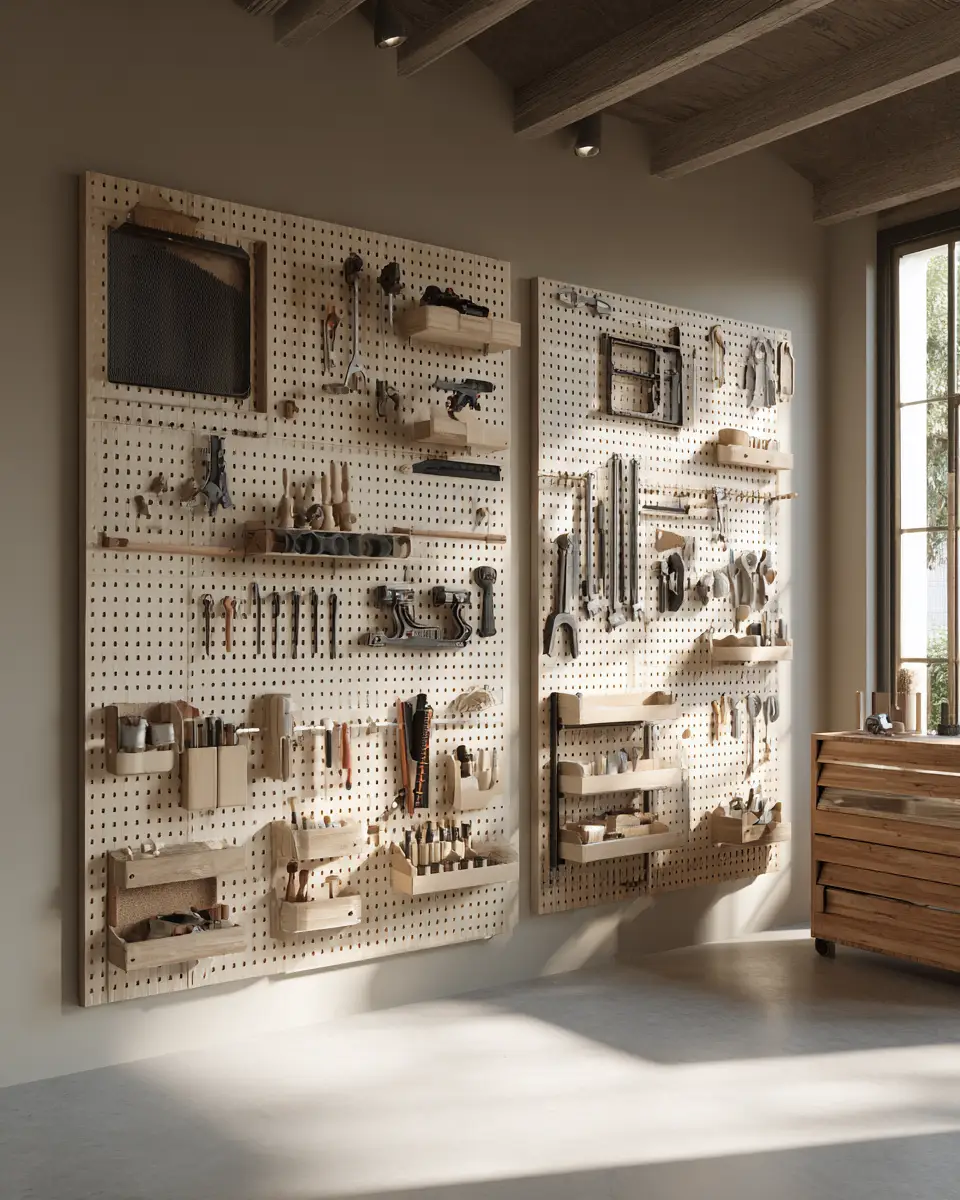 Neutral Japandi Garage Decor Ideas