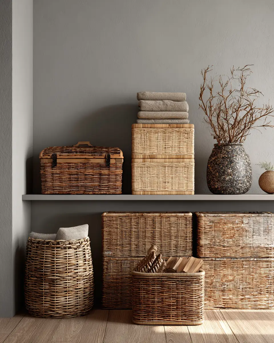 Neutral Japandi Garage Decor Ideas